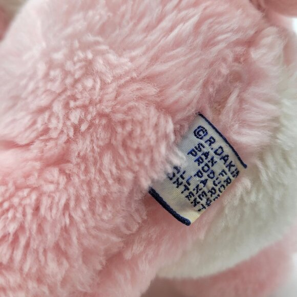 Dakin Pink Elephant Plush Vintage 1977 Rattle Chime Baby Stuffed Toy Floppy Ears - Picture 10 of 11